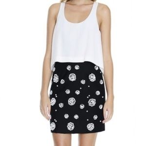 Tibi Black and White Beaded Dress